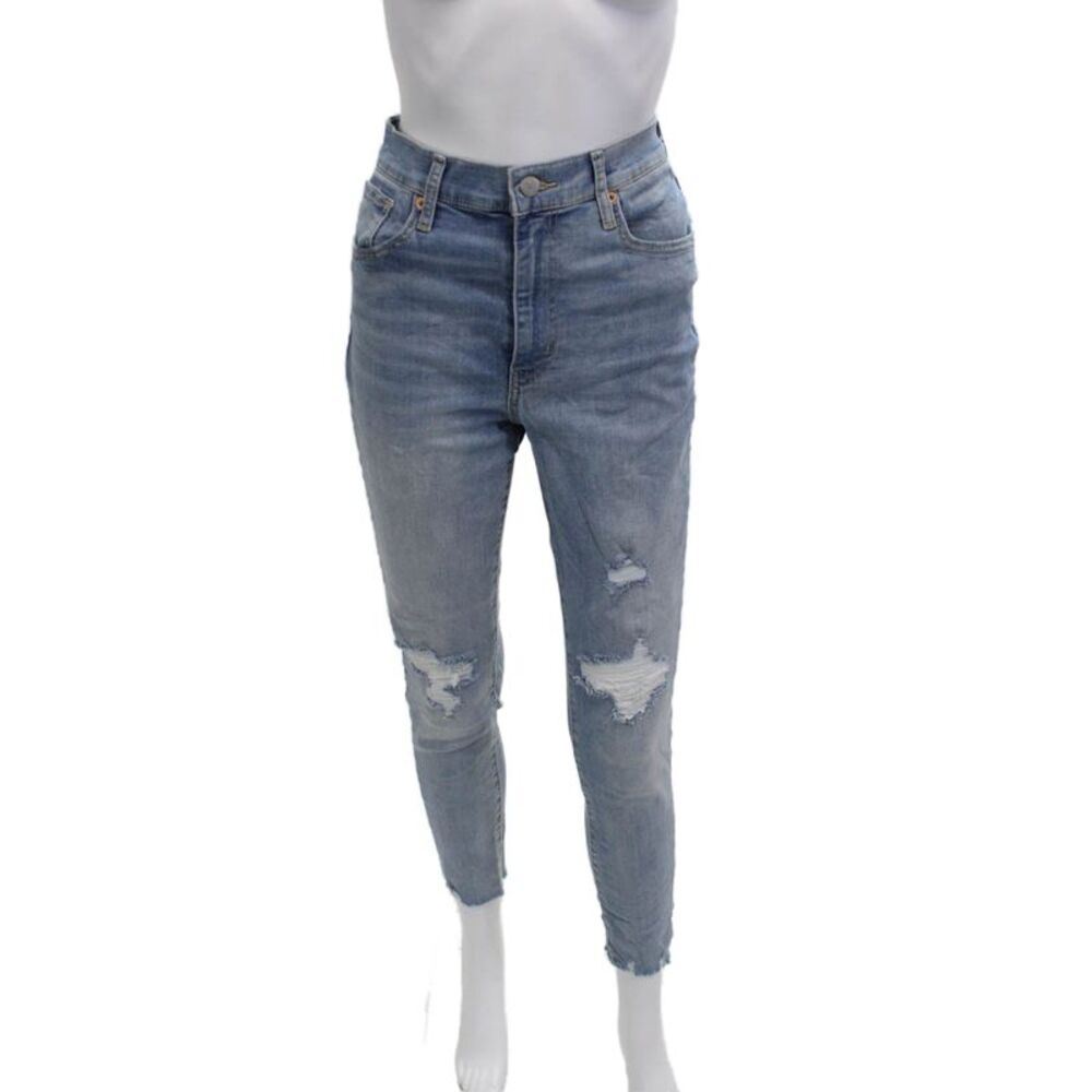 Levis Women Skinny Ankle Jeans Light Blue Mid Rise Size 29 - Picture 1 of 5